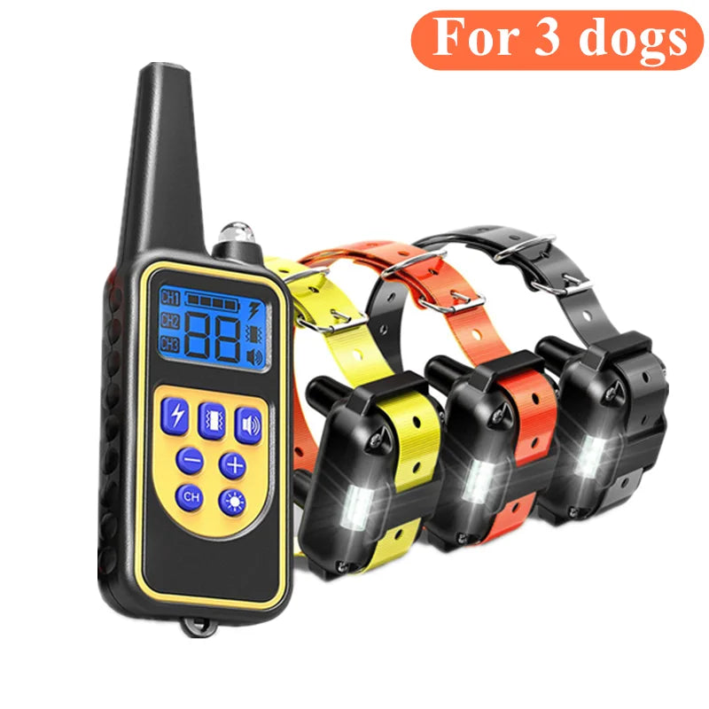 Remote Control Waterproof Pet BehaviorFor 8-150lbs Puppy With Shock Vibration 3300Ft Electric Dog Training Collar for all dogs