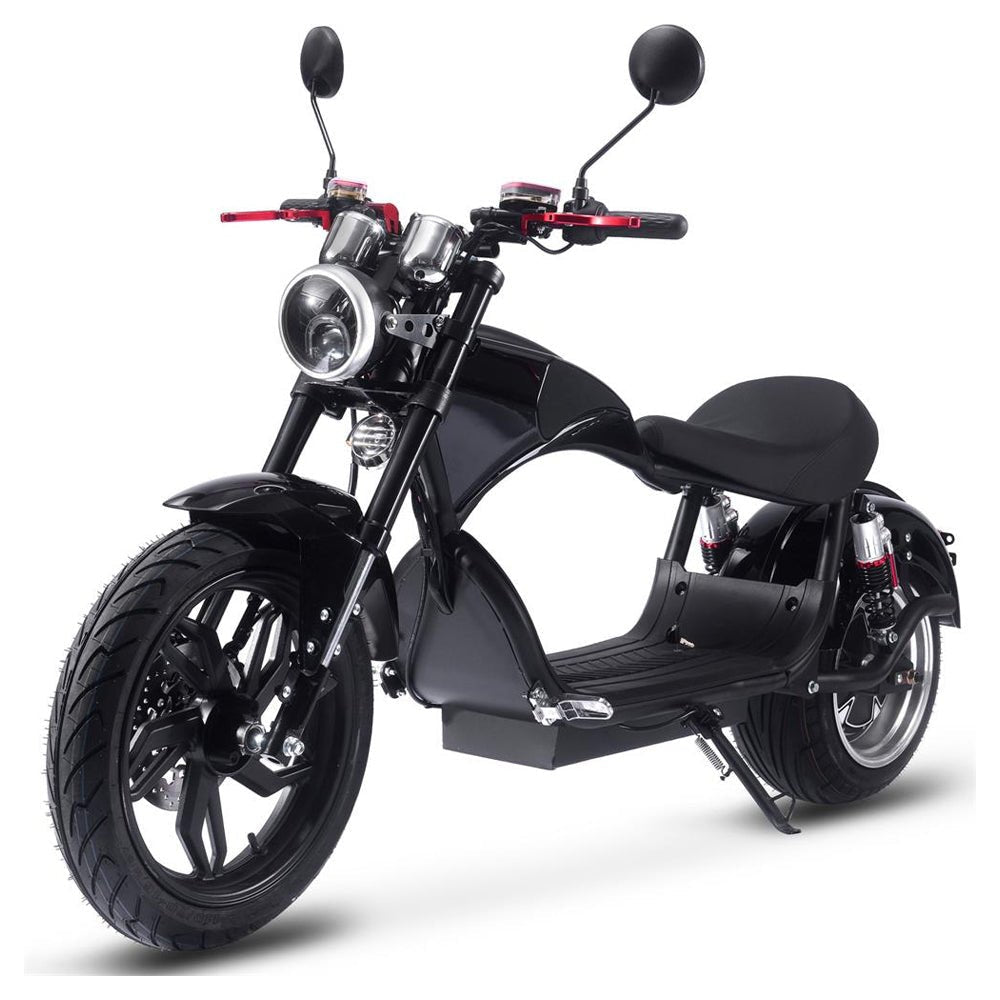 MotoTec Raven 60V/30AH 2500W Electric Moped Motorcycle Scooter For Adults, Black (SAK48263)